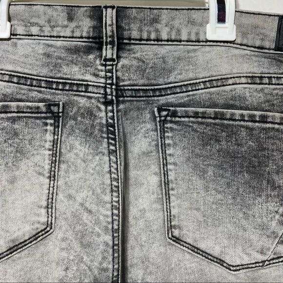 Y2K 80s Acid Washed Black Denim Jeans Ultra Skinny Black by DKNY City Womens 12 - Picture 11 of 16